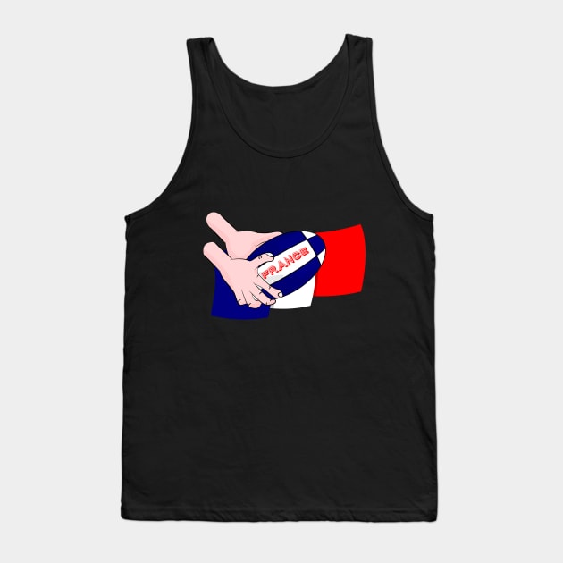 France Rugby Ball Flag Tank Top by mailboxdisco